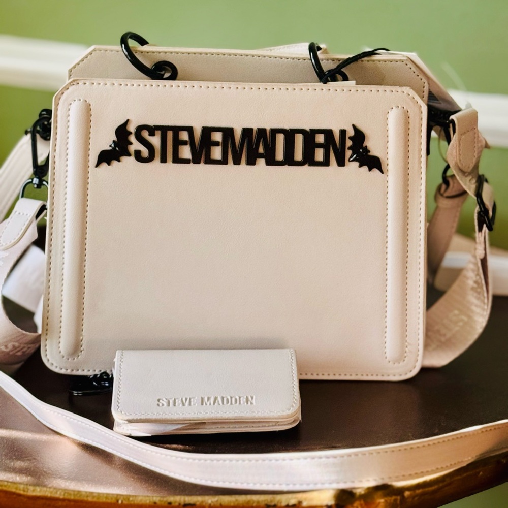 Steve Madden Chalk Crossbody Bag with Bat 🦇 Accents